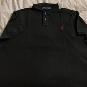 Polo Ralph Lauren black with red horse polo shirt XXL